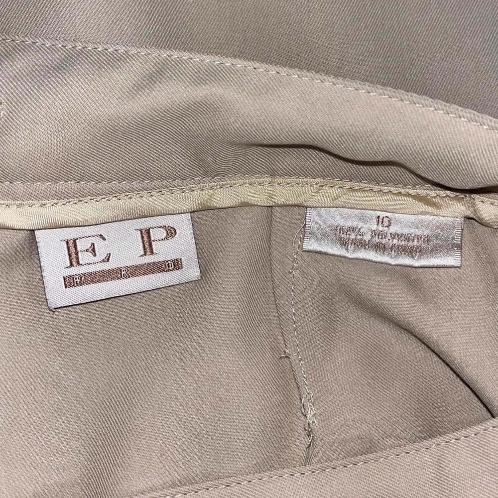 EP Pro Khaki Tan Golf Tennis Skort Size 10 Athletic Stretch Skirt Shorts